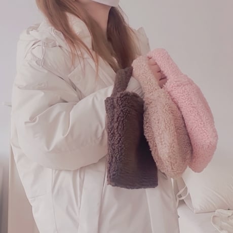 「ハンドメイド」フワフワフリーズトートバッグ