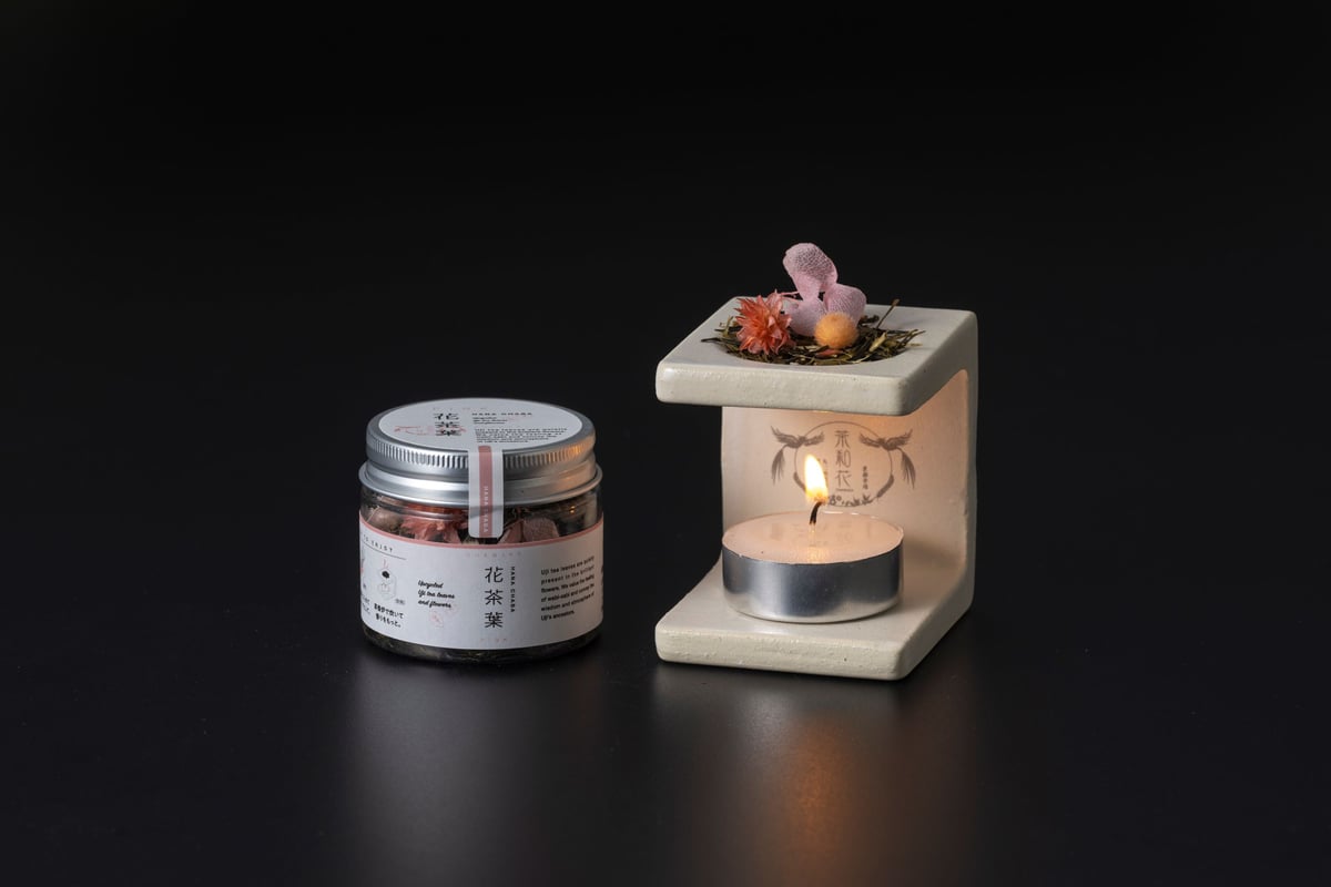 茶葉を使った和のアロマポット「Square（茶香炉）」 | 茶和花