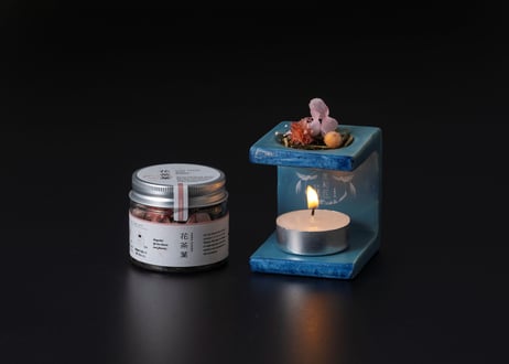 茶葉を使った和のアロマポット「Square（茶香炉）」
