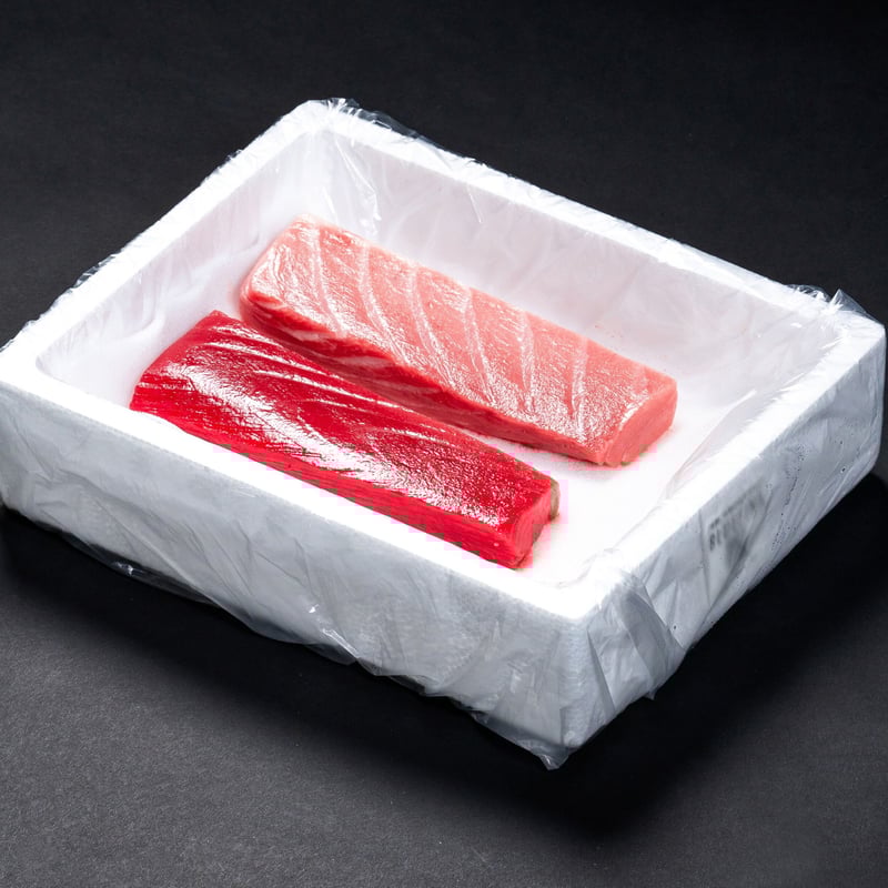 メキシコ産 養殖本マグロ 生鮮柵製品 約400g (2柵 : 赤身1＋大