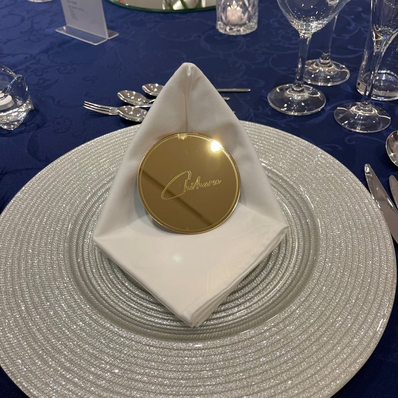 ミラーアクリル結婚式 席札】5枚セット～ | 縁璃 YUKARI