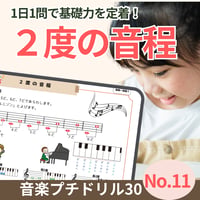 2度の音程がわかる！｜音楽プチドリル30No.11【楽典～2度の音程(長と短)】