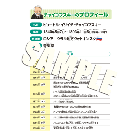 音楽の世界が広がる 音楽家あそび教材セット｜チャイコフスキー
