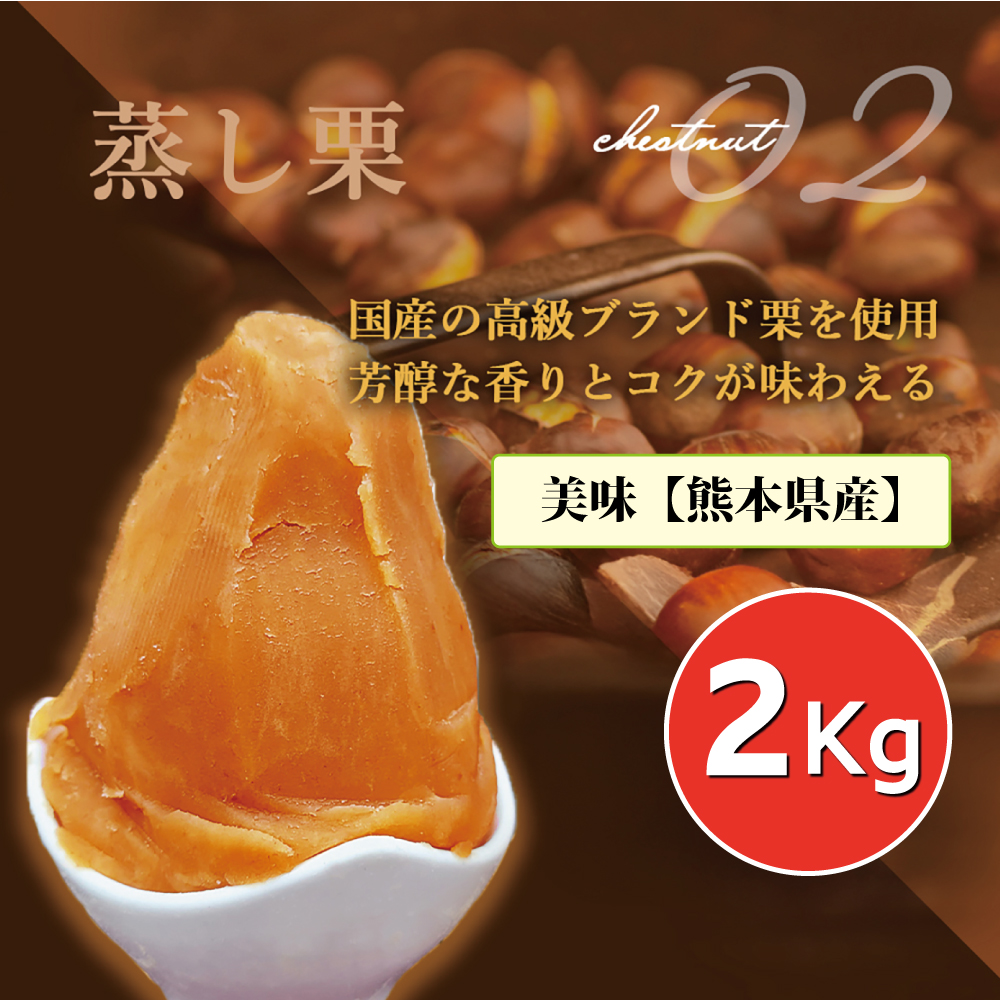 1mm モンブラン専用 熊本県産厳選蒸し栗ペースト (2kg) 10個セット