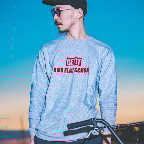 【長袖Tシャツ】GETIT BMX FLAT SCHOOL シルクスクリーン プリント