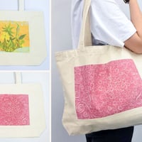 オリジナルデザインバッグ　　アールブリュット絵画の個性あふれるバック