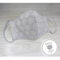 3D立体マスク 春夏マスク ライトグレー レースマスク