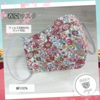 3D立体マスク 春夏マスク ベリー花柄