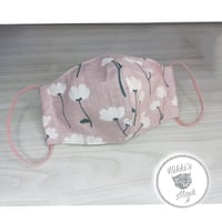 3D立体マスク 春マスク スモークピンクー花柄N