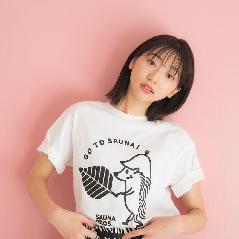 でかでかピースくんTシャツ（白） | SAUNA BROS.