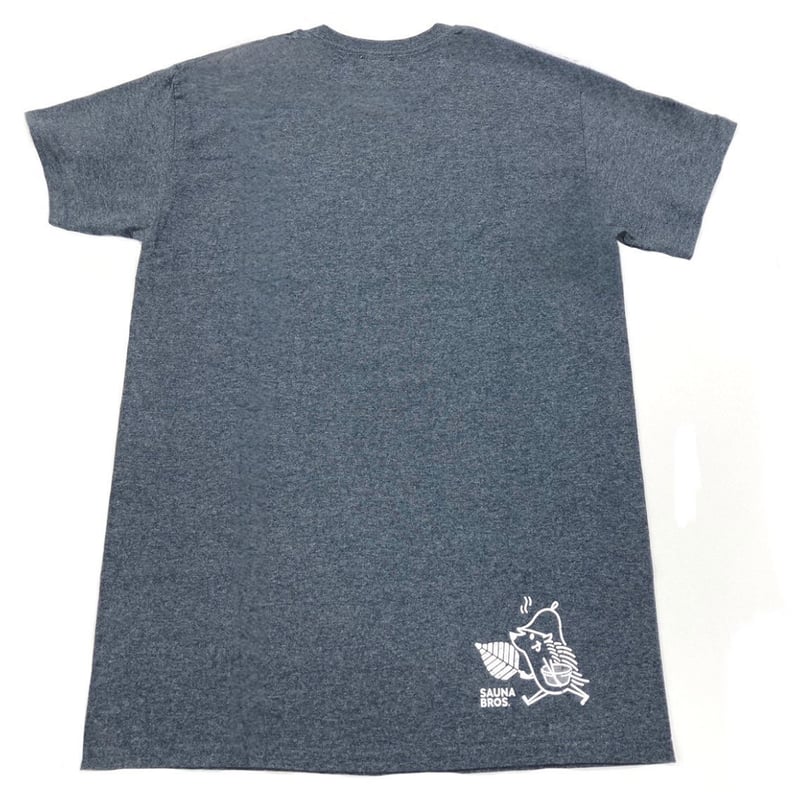 たくさんピースくんTシャツ（ヘザーブルーグレー） | SAUNA BROS.