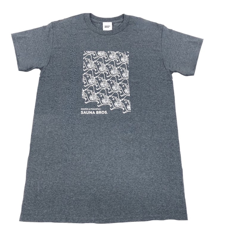 たくさんピースくんTシャツ（ヘザーブルーグレー） | SAUNA BROS.