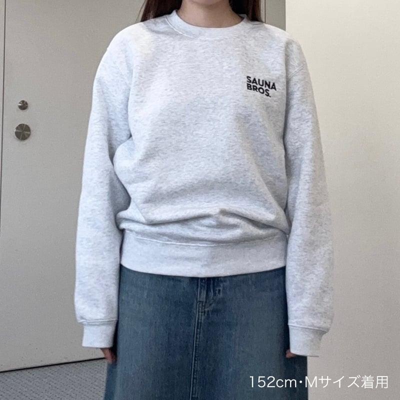SAUNA BROS.裏起毛ロゴスウェット（アッシュ） | SAUNA BROS.