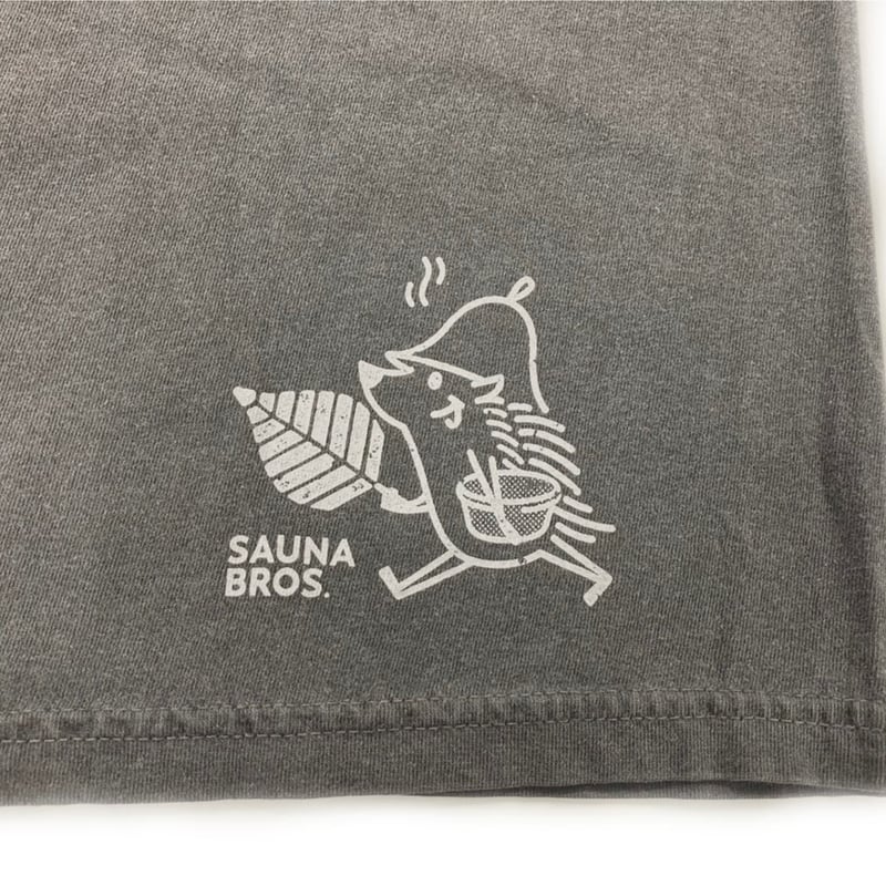 たくさんピースくんロングTシャツ（ダスティグレー） | SAUNA BROS.