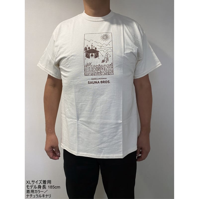 たくさんピースくんTシャツ（ヘザーブルーグレー） | SAUNA BROS.