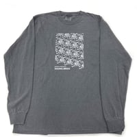 たくさんピースくんロングTシャツ（ダスティグレー）