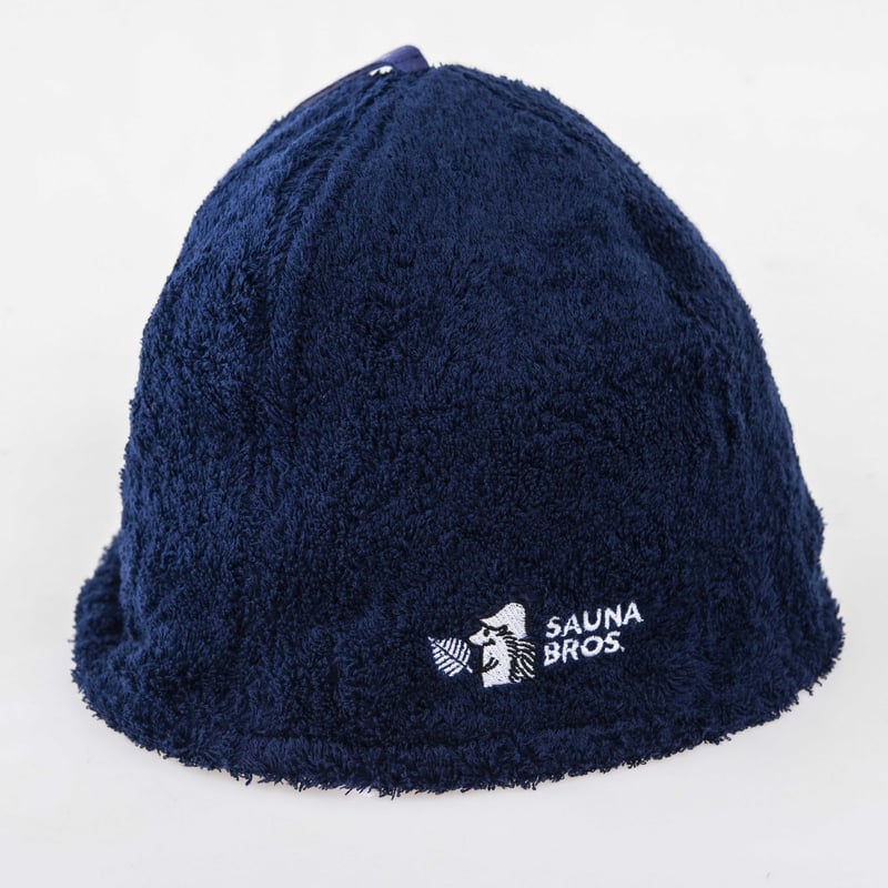 しっかりかぶれるピースくん＆ロゴサウナハット（ネイビー） | SAUNA BROS.