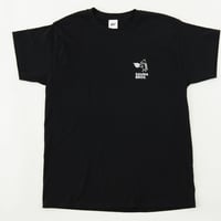 ちょこっとちらっとピースくんTシャツ（ブラック）