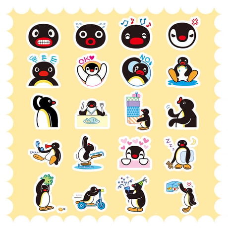 ４０枚　ピングーA　防水ステッカー　シール