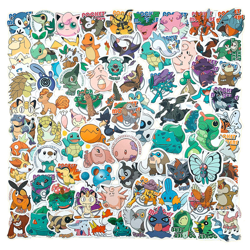 100枚 ポケモンG 防水ステッカー シール | aboo