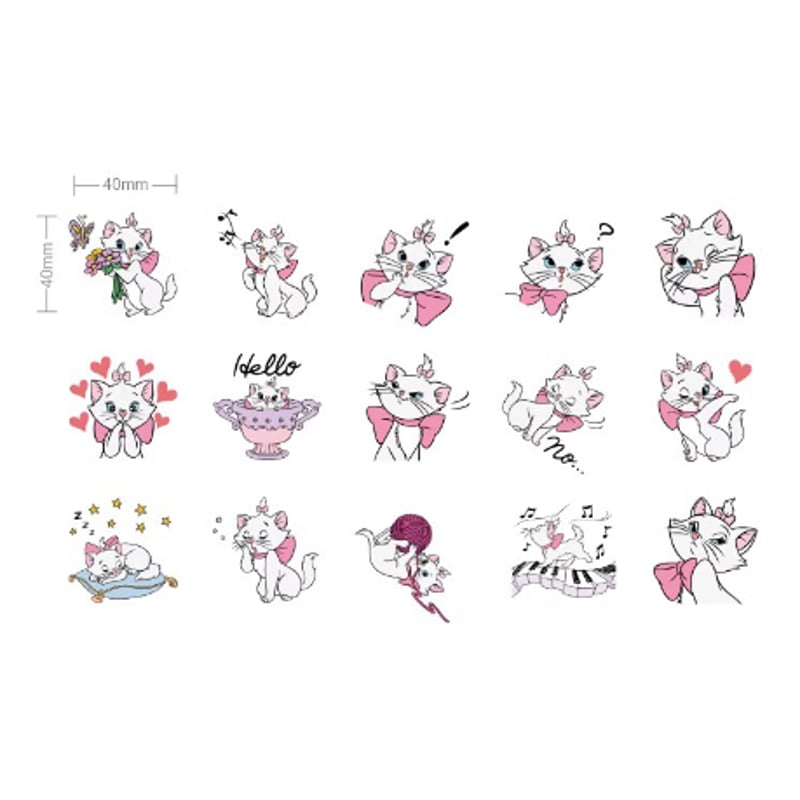 45枚 マリーちゃんF ディズニー フレークシール | aboo
