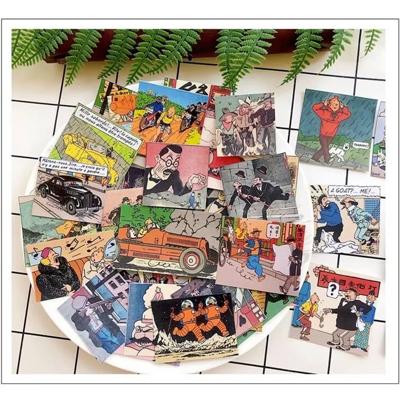 40枚 タンタンの冒険 防水ステッカー シール | aboo