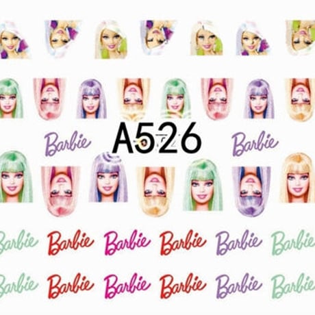 Barbie★A526　バービー　ネイルシール　ウォーターネイルシール