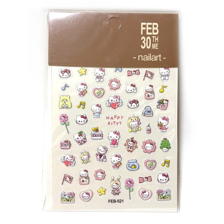 ハローキティ★FEB521　サンリオ　５Dネイルシール　ネイルステッカー