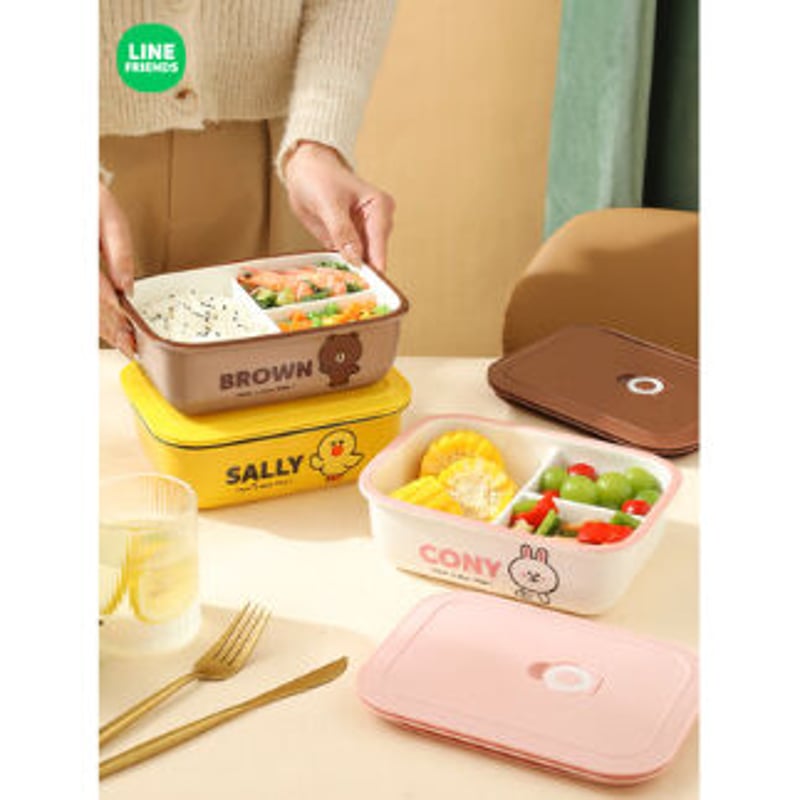 □受注発注商品 LINE FRIENDS 陶器お弁当箱 グラタン皿 ランチボックス