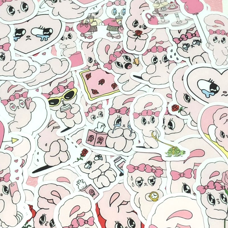 40枚 エスターバニー1 防水ステッカー シール | aboo