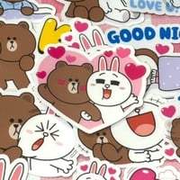 ★24枚～40枚　LINE FRIENDS　ブラコニ　ラインフレンズ　防水シール