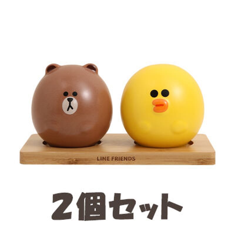 □受注発注商品 LINE FRIENDS 調味料入れセット ブラウン・コニー