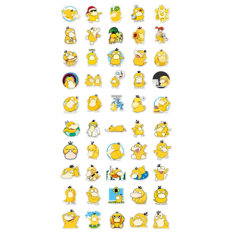 50枚 ポケモンP コダック 防水ステッカー シール | aboo