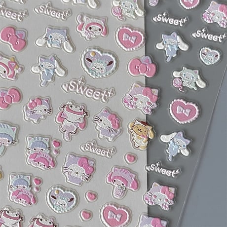 いやしのにゃんこ★to1481　サンリオ　５Dネイルシール