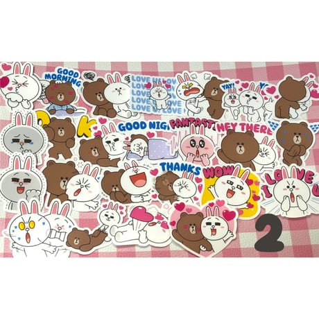 ★24枚～40枚　LINE FRIENDS　ブラコニ　ラインフレンズ　防水シール
