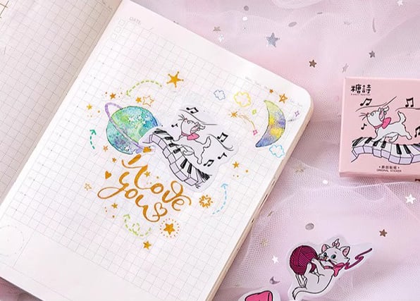 45枚 マリーちゃんF ディズニー フレークシール | aboo