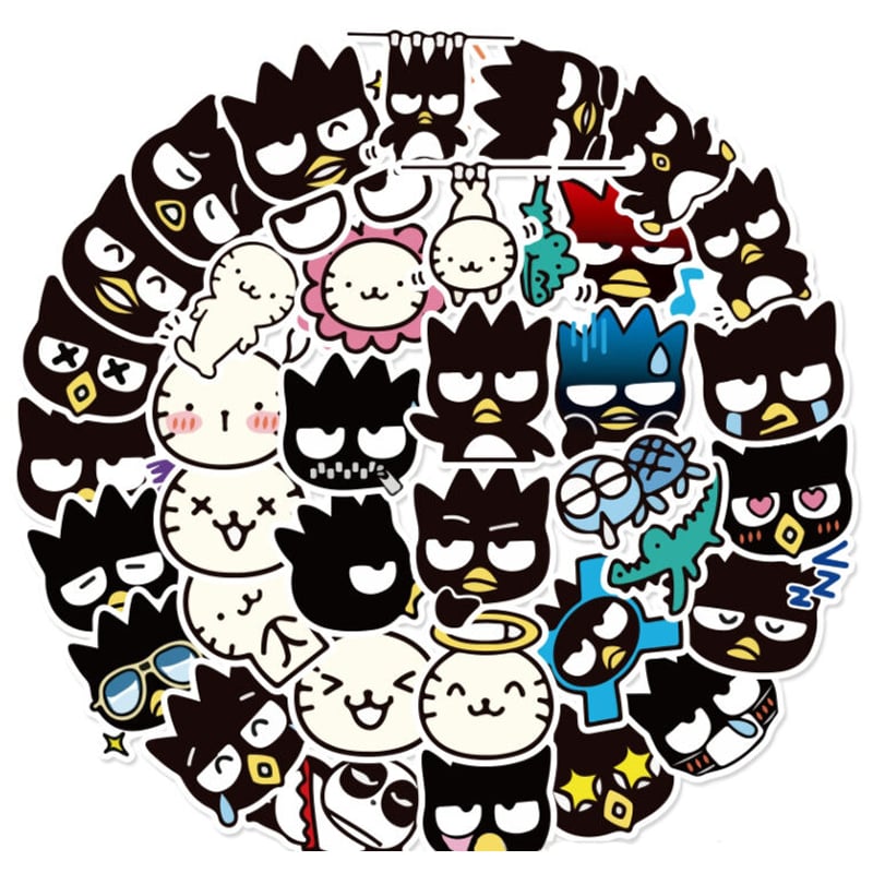 40枚 バッドばつ丸A 防水ステッカー シール | aboo