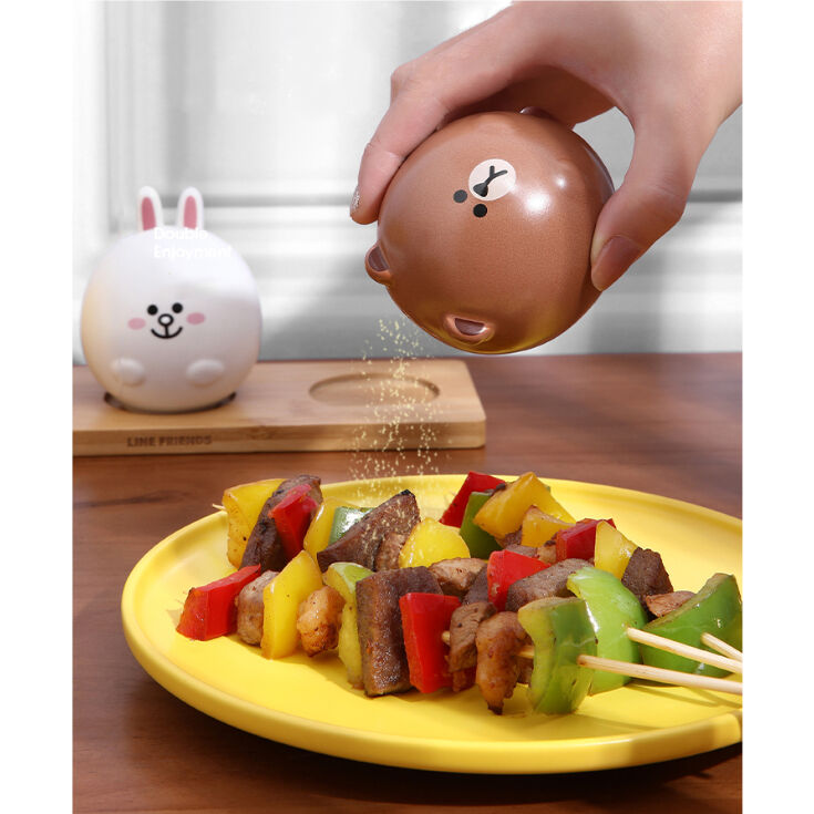 □受注発注商品 LINE FRIENDS 調味料入れセット ブラウン・コニー
