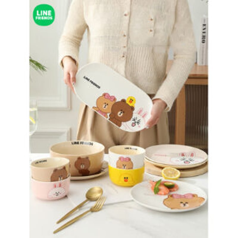 □受注発注商品 LINE FRIENDS 【1人〜4人用】 食器セット | aboo