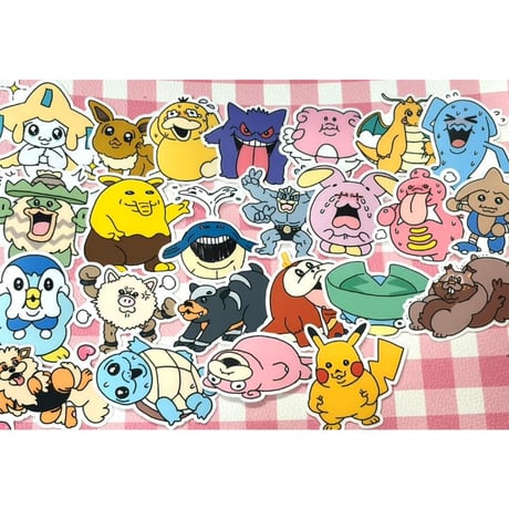 24枚　ポケモン10　可哀相に　防水シール
