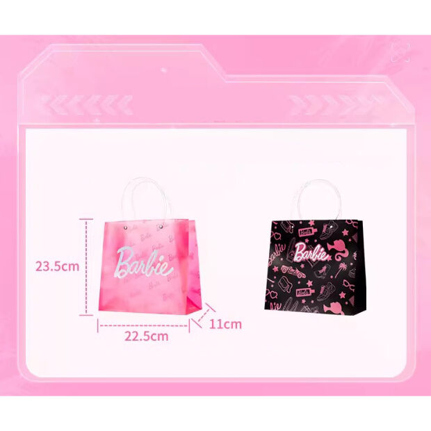 Barbie ショップ袋 Barbie バービー ギフトバッグ PP袋 ショッパー 透明バッグ 日本