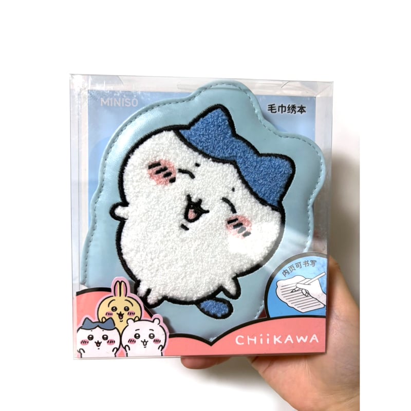 ちいかわ × MINISO タオル刺繍メモ帳 うさぎ ハチワレ 海外限定 ちいかわ × MINISO タオル刺繍メモ帳 うさぎ ハチワレ 海外限定