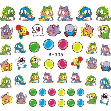 パズルボブル★M335　ウォーターネイルシール　ネイルステッカー