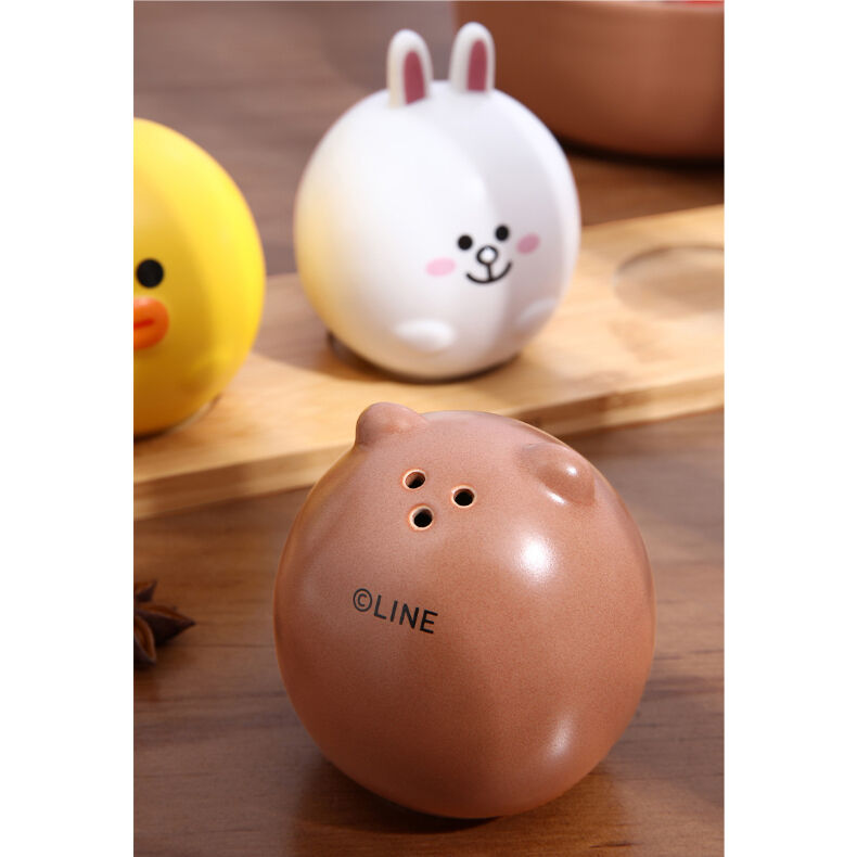 □受注発注商品 LINE FRIENDS 調味料入れセット ブラウン・コニー