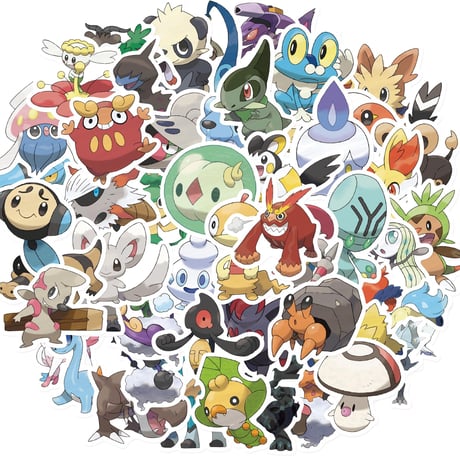 ６０枚　ポケモンN　防水ステッカー　シール