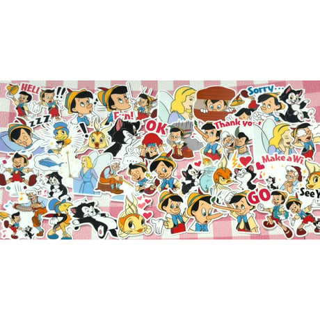 ４０枚　ピノキオ　ディズニー　ステッカー　シール