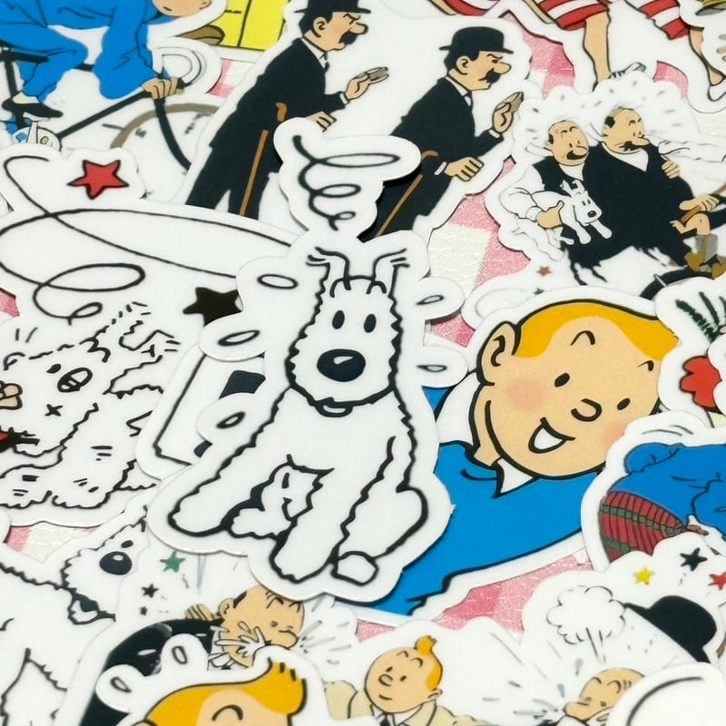 ☆20枚～32枚 タンタンの冒険 スノーウィ TINTIN 防水シール | aboo