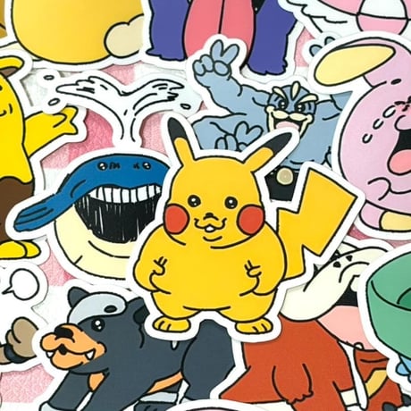 24枚　ポケモン10　可哀相に　防水シール