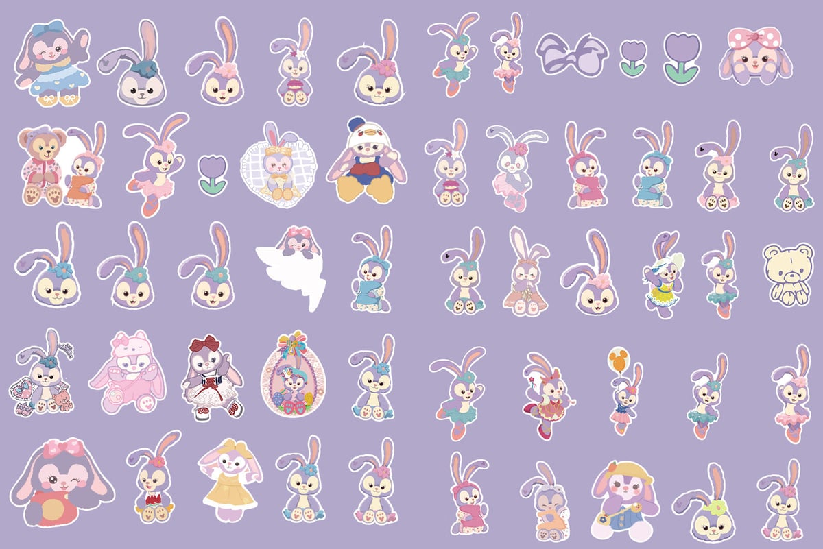 50枚 ステラ・ルーA 防水ステッカー シール | aboo