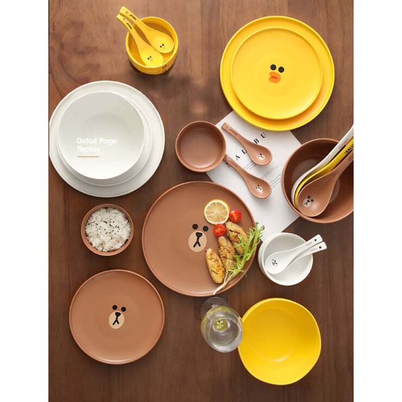 □受注発注商品 LINE FRIENDS 1人/2人用食器セット | aboo